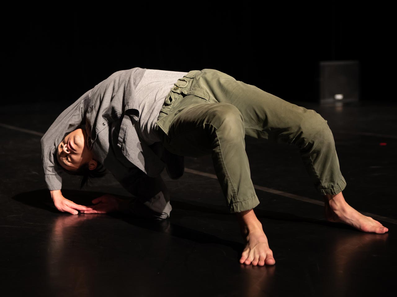 Union PDX - Festival:21 artist Tom Tsai performs his work 'A Place to Call Home' with a mix of break-dance and contemporary movement at the Hampton Opera Center in Portland, Oregon | Photography: Jingzi Zhao